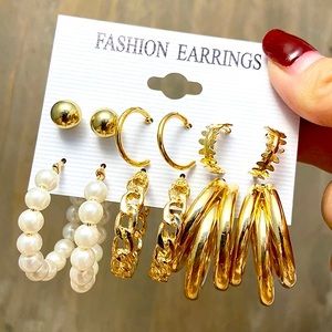 Acrylic pearls fashion earrings